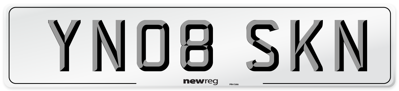 YN08 SKN Number Plate from New Reg